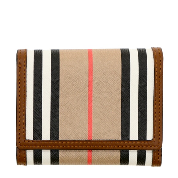 Burberry Lancaster Trifold Wallet Icon Stripe New - Picture 1 of 7